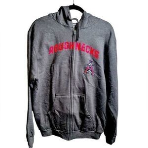 NWT XFL Houston Roughnecks Football Gray Full Zip Hoodie/Jacket - Size Medium